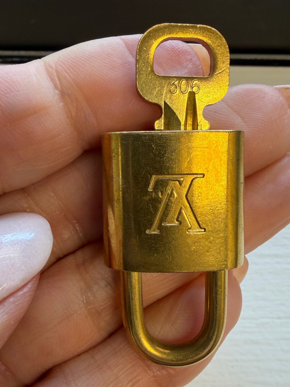 Louis Vuitton Gold Padlock and Key Set - Picture 3 of 6
